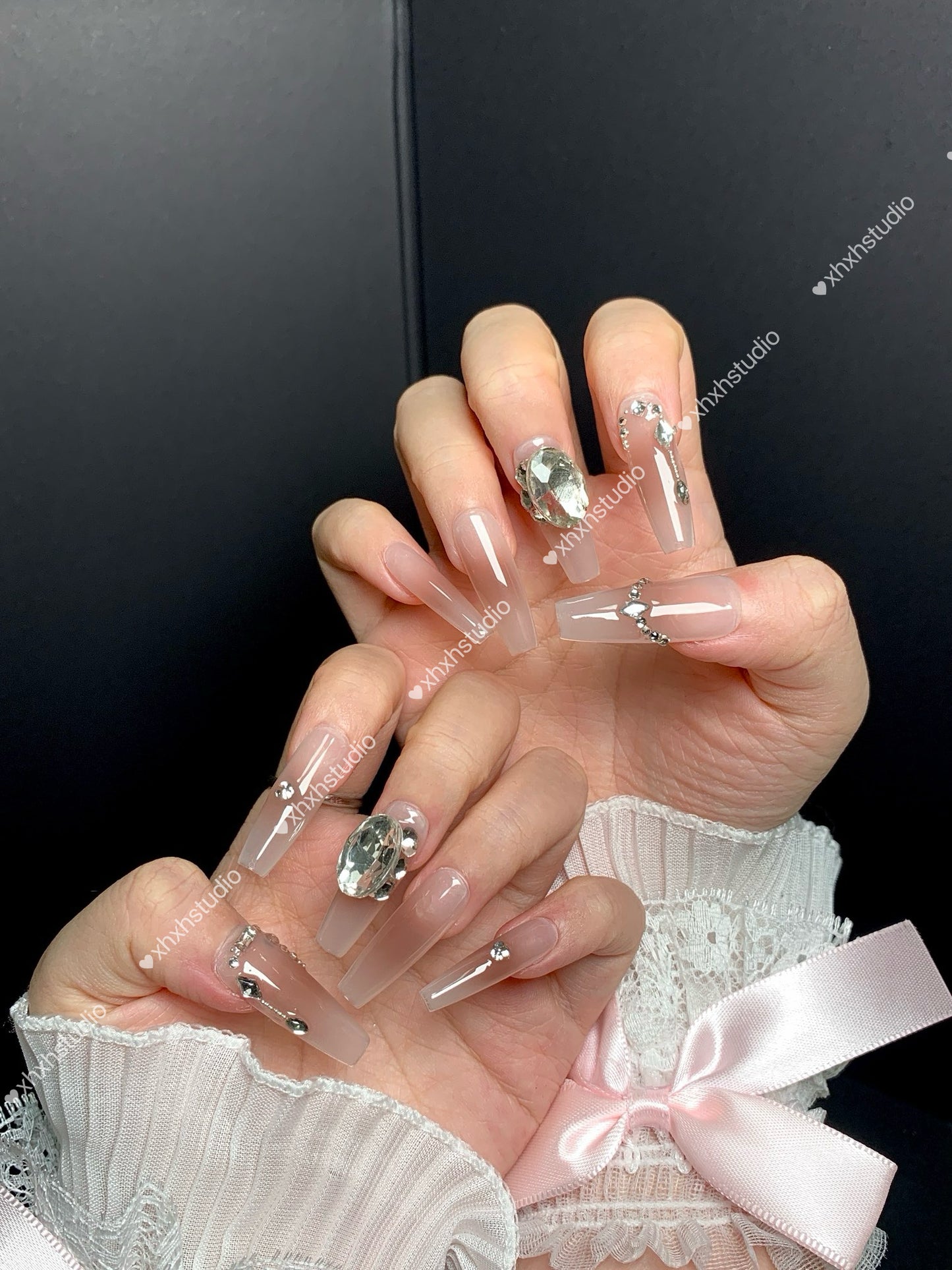 Pink Diamond Dream Nail Art