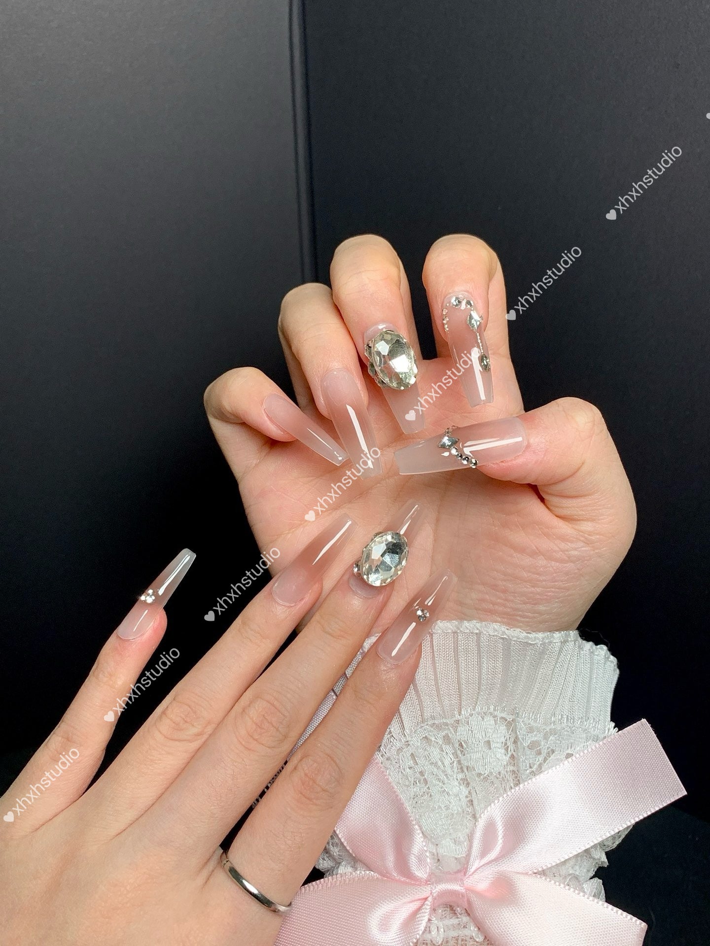 Pink Diamond Dream Nail Art