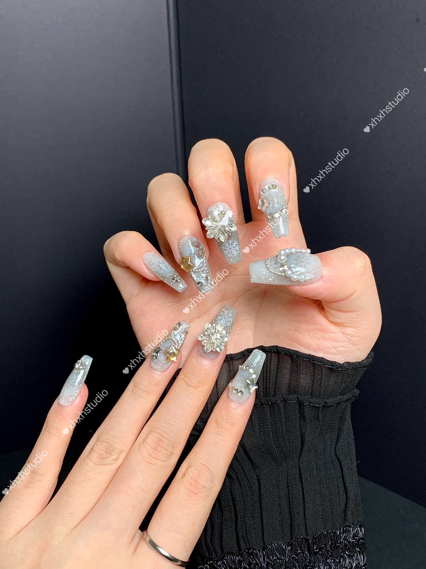 Snow Crystal Dream Nail Art