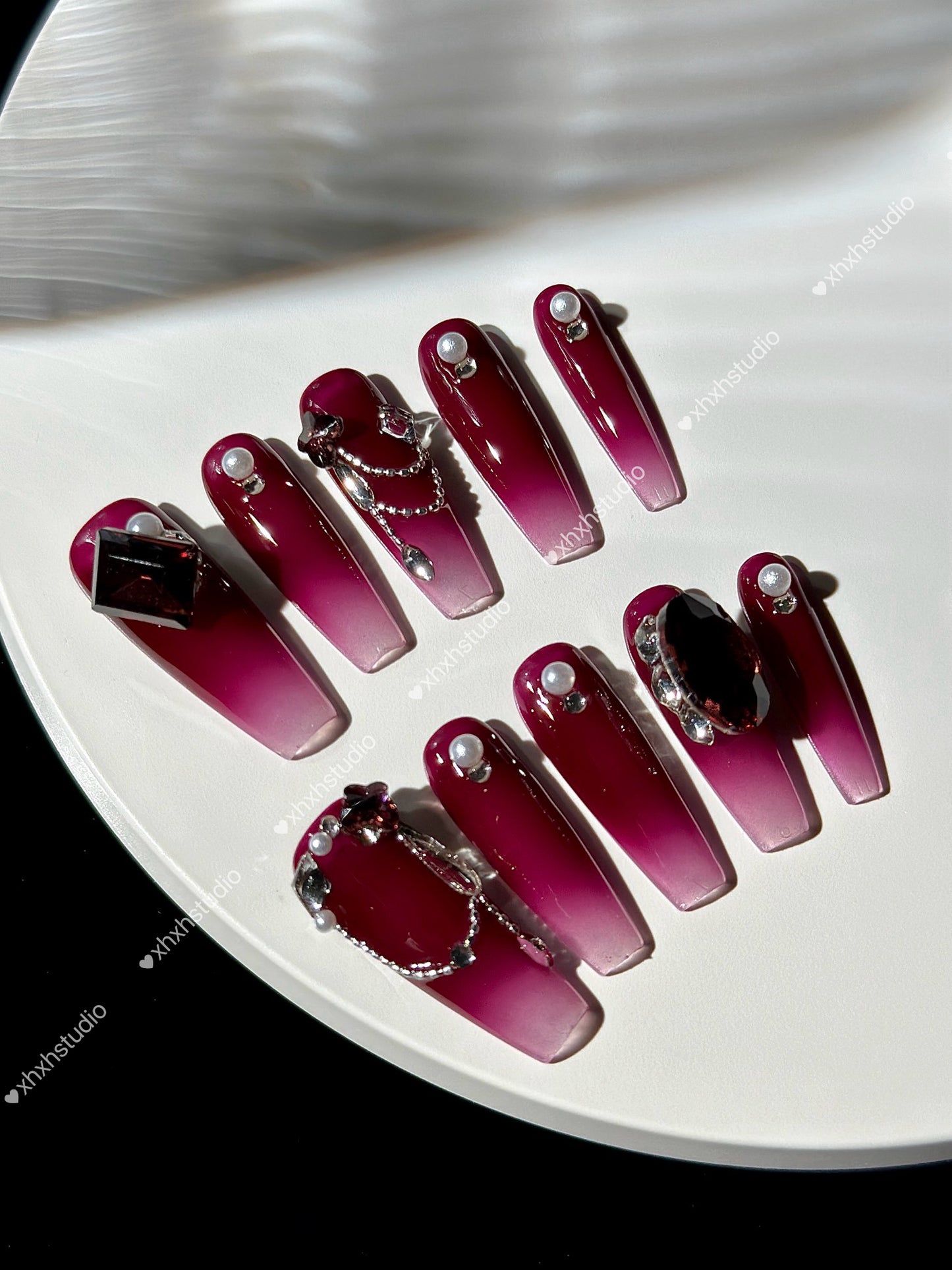 Fuchsia Luxury Nail Art