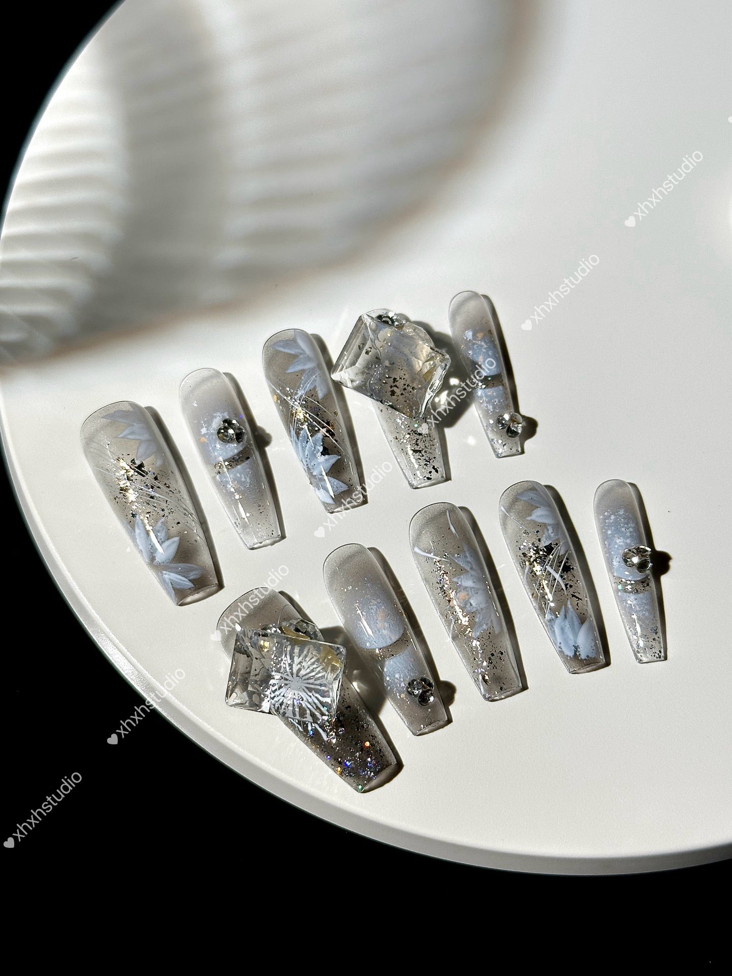 Crystal Snow Dream Nail Art