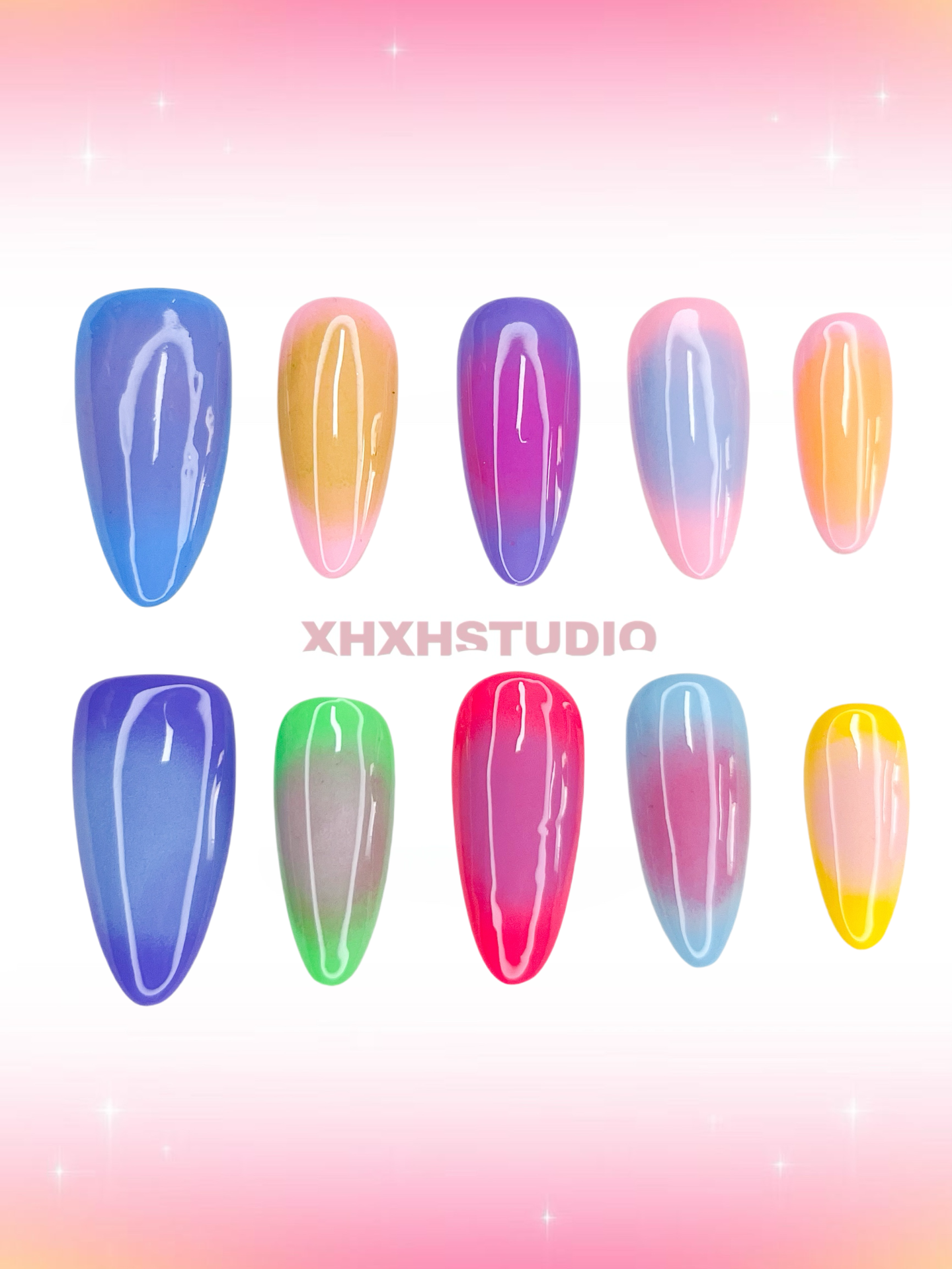 Fantasy Color Neon Nail Art