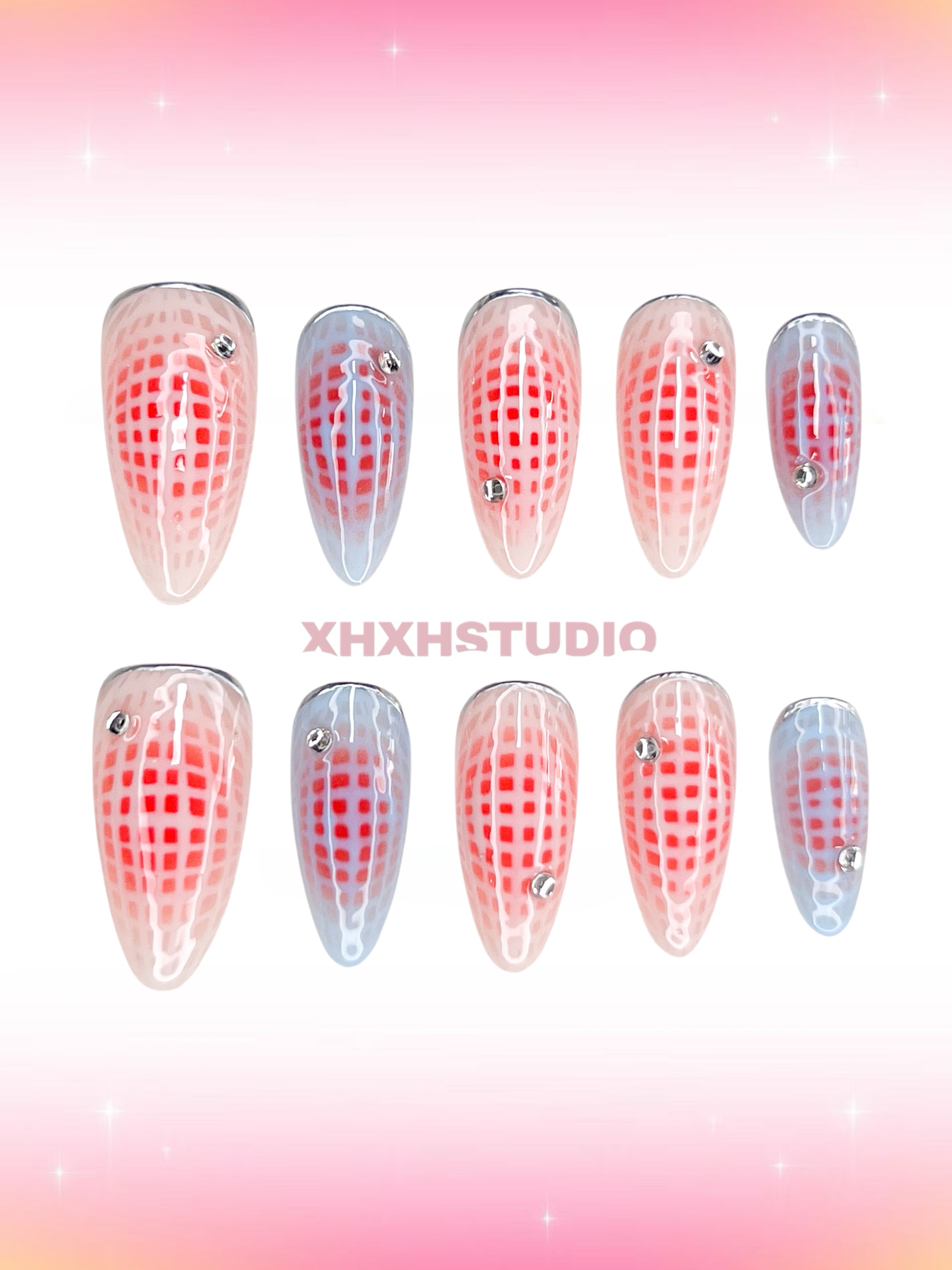 Fantasy Color Grid - rhyme Nail Art