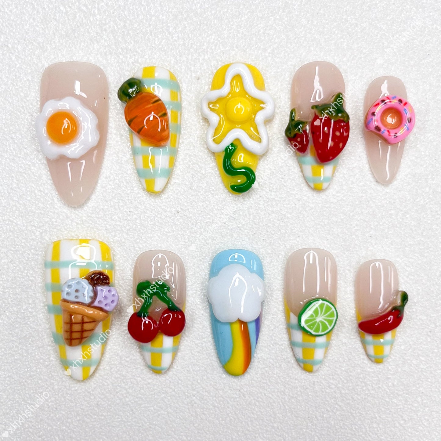Cute Food - themed Nail Art