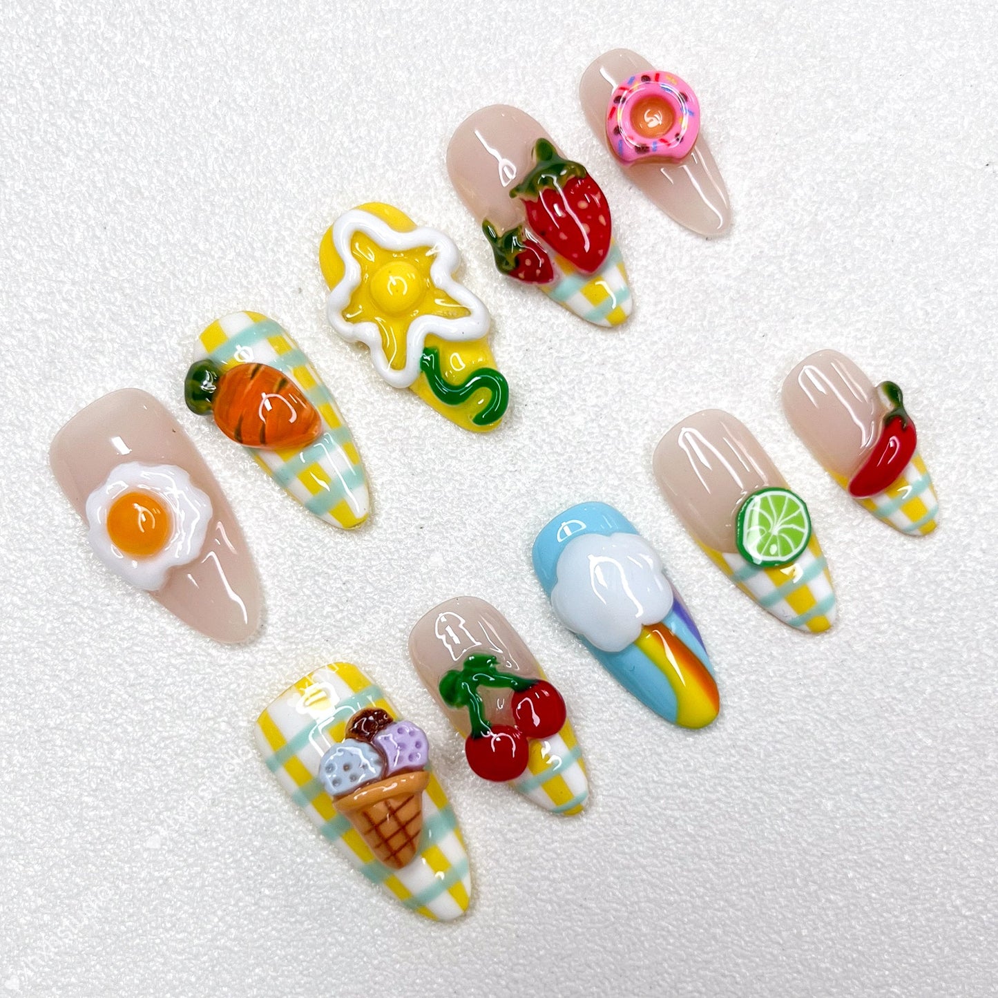 Cute Food - themed Nail Art