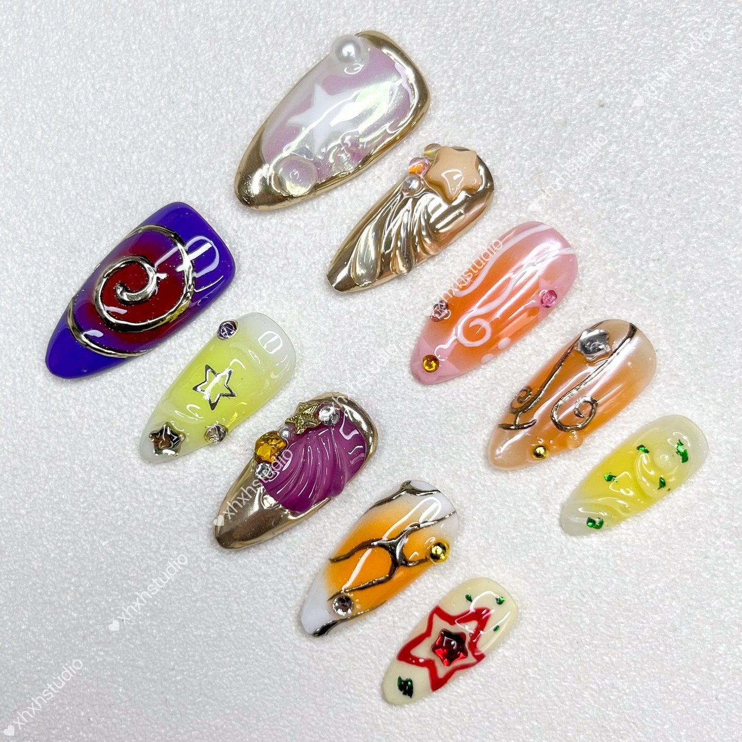 Fantasy Color Star - art Nail Art