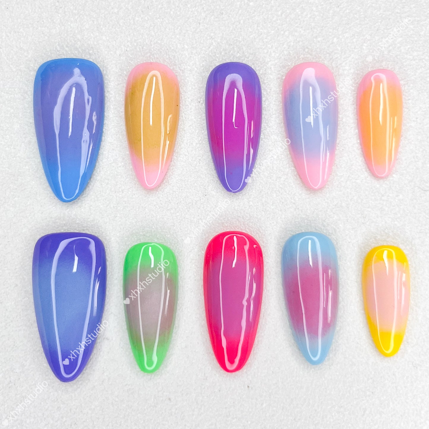 Fantasy Color Neon Nail Art
