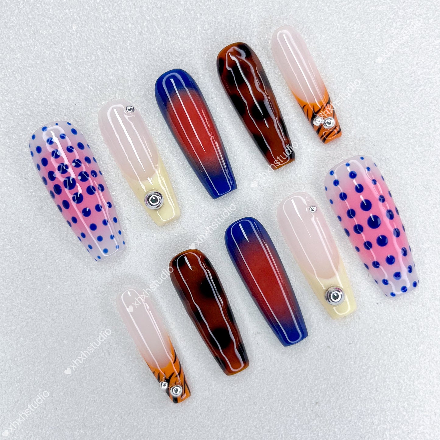 Fantasy Color Polka - dot Nail Art