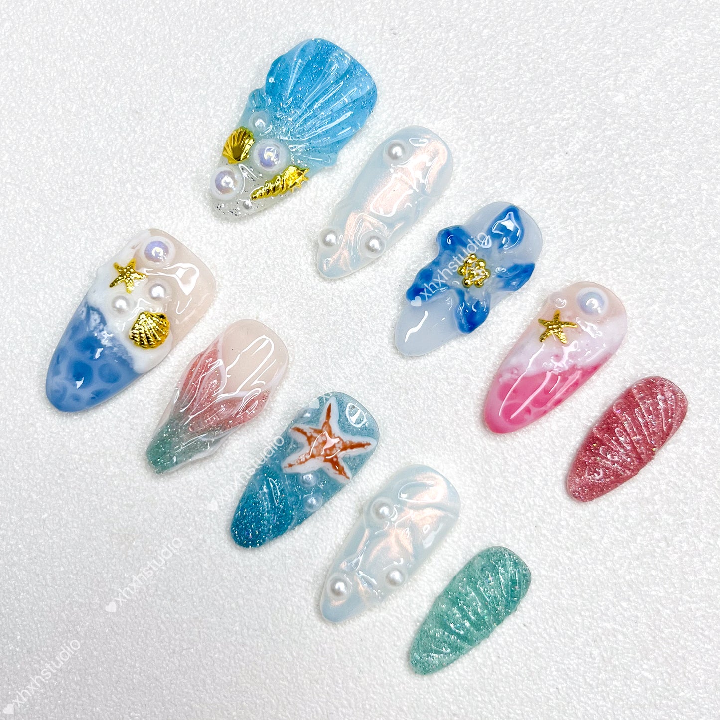 Ocean Dreamy Nail Art