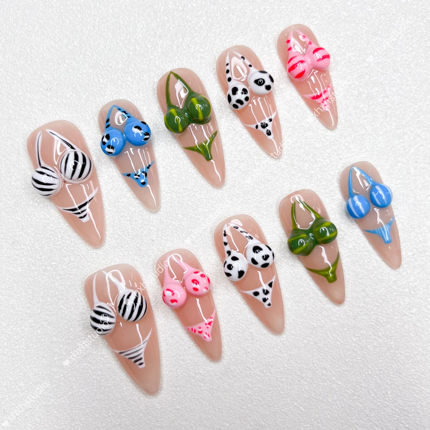 Swimsuit - fun Rhyme Nail Art