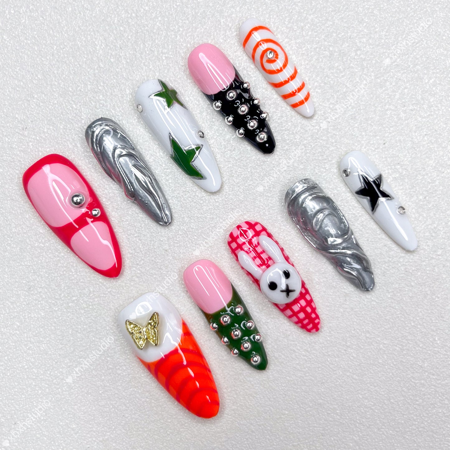 Cute Fantasy Color Nail Art
