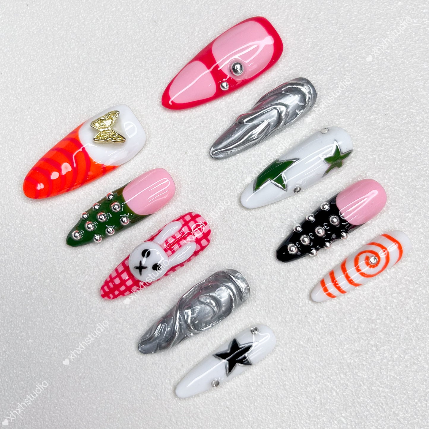 Cute Fantasy Color Nail Art