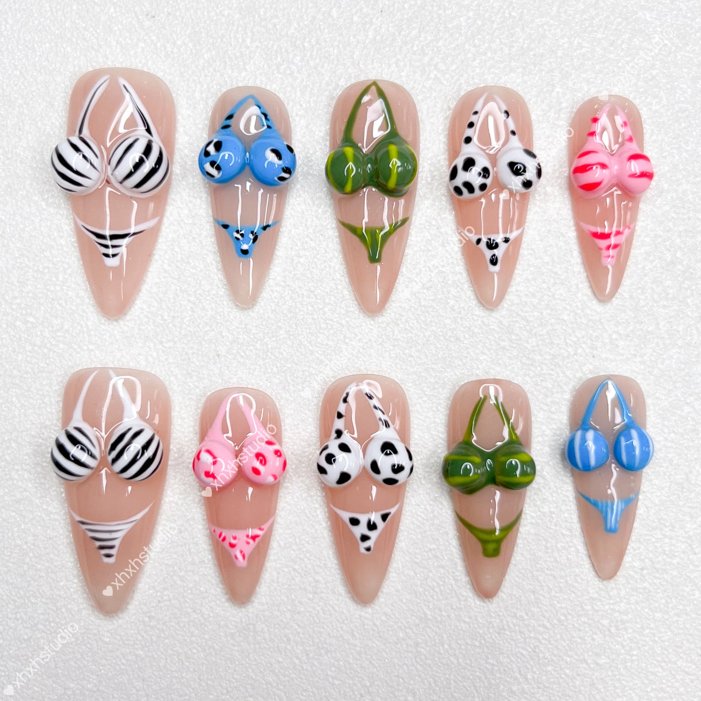 Swimsuit - fun Rhyme Nail Art