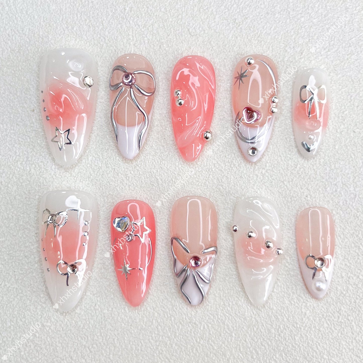 Pink Cherry Dream Nail Art