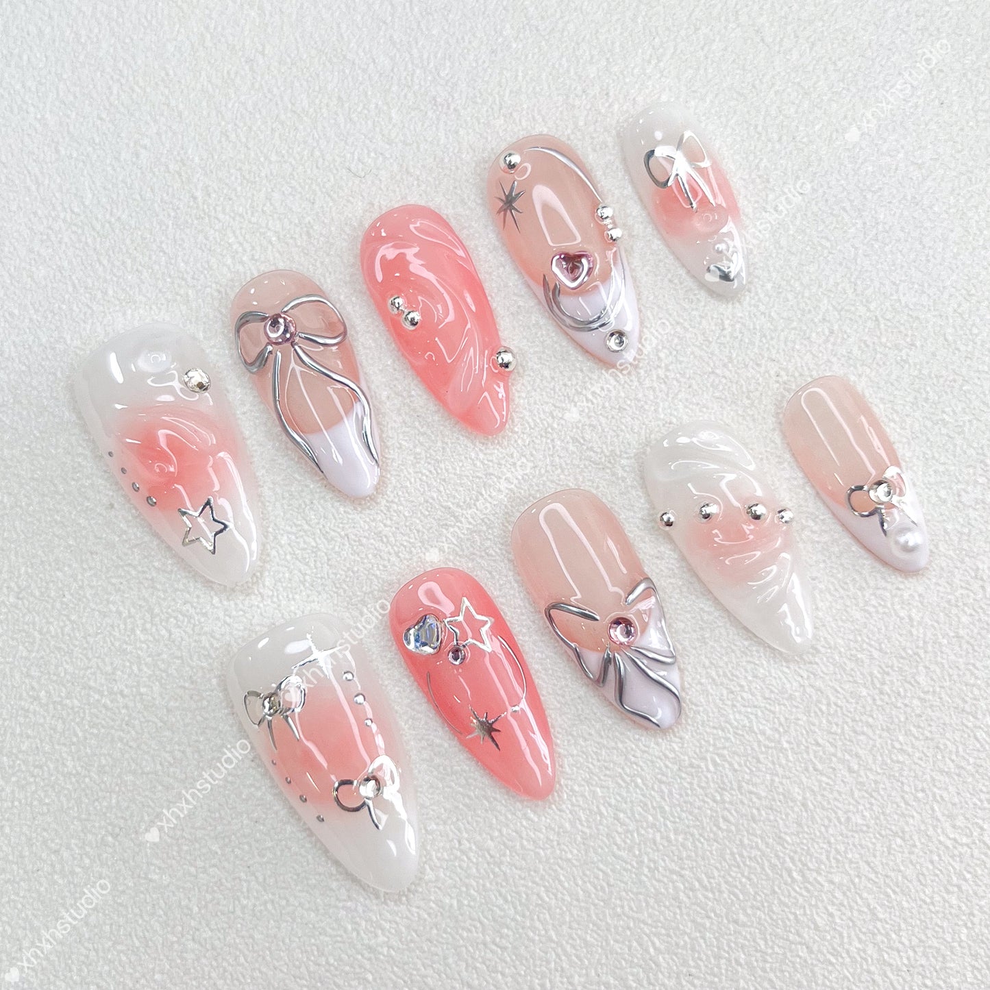 Pink Cherry Dream Nail Art