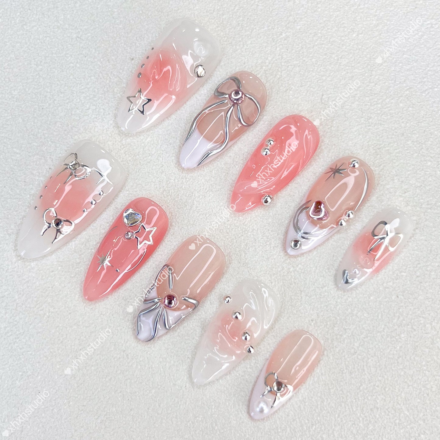 Pink Cherry Dream Nail Art
