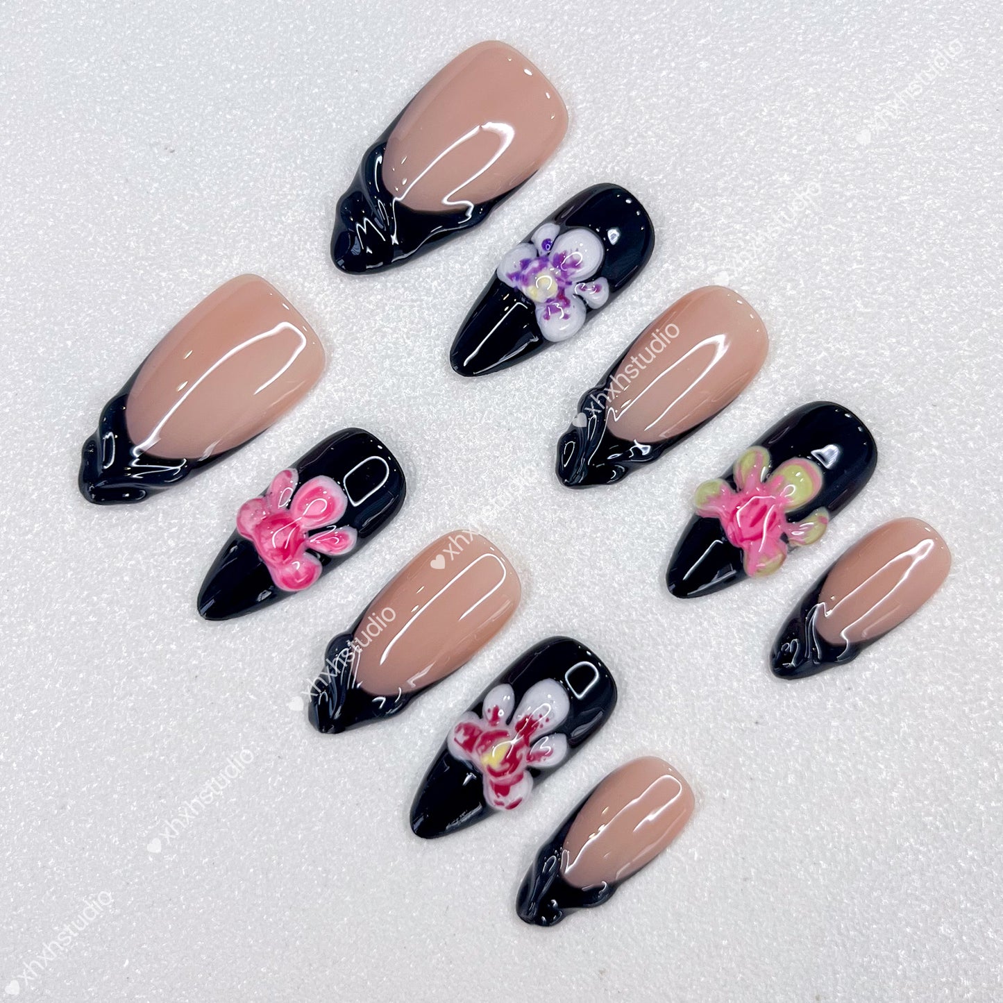Nude - flower Reflective Color Nail Art