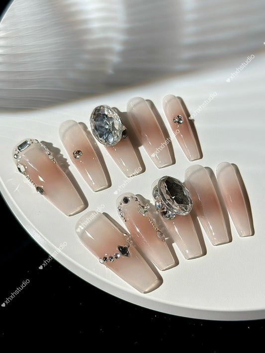 Pink Diamond Dream Nail Art
