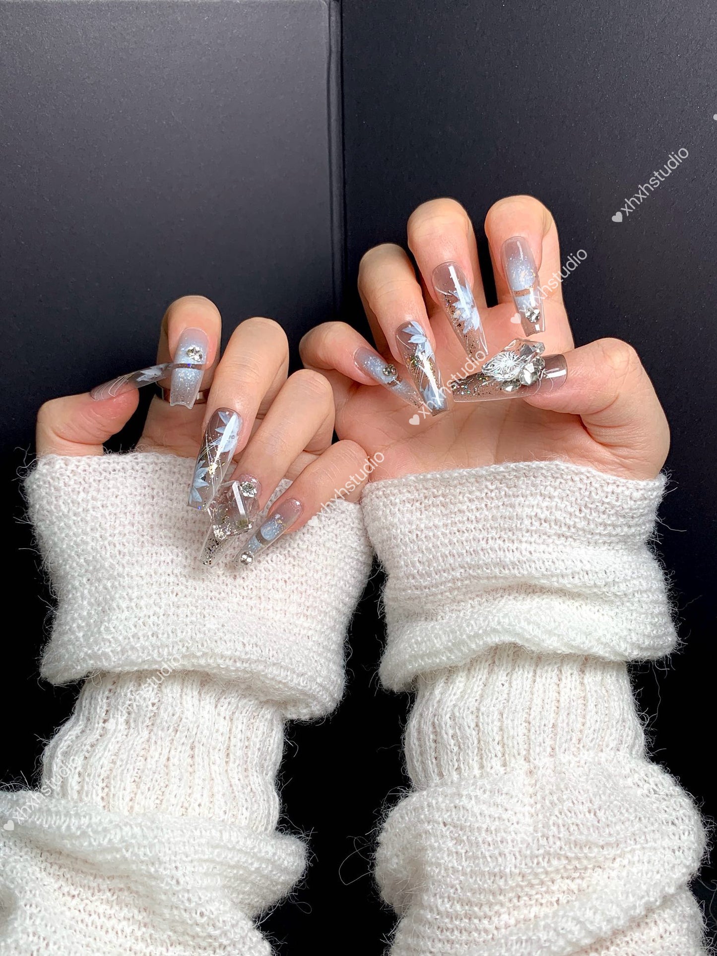 Crystal Snow Dream Nail Art
