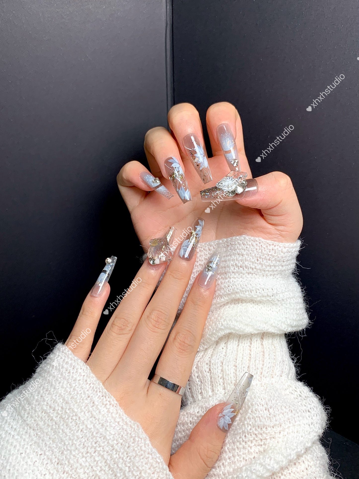 Crystal Snow Dream Nail Art