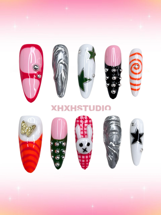 Cute Fantasy Color Nail Art