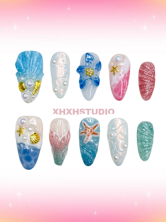 Ocean Dreamy Nail Art