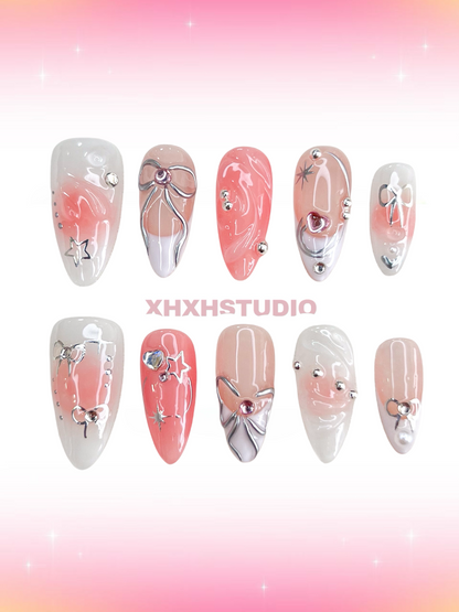 Pink Cherry Dream Nail Art