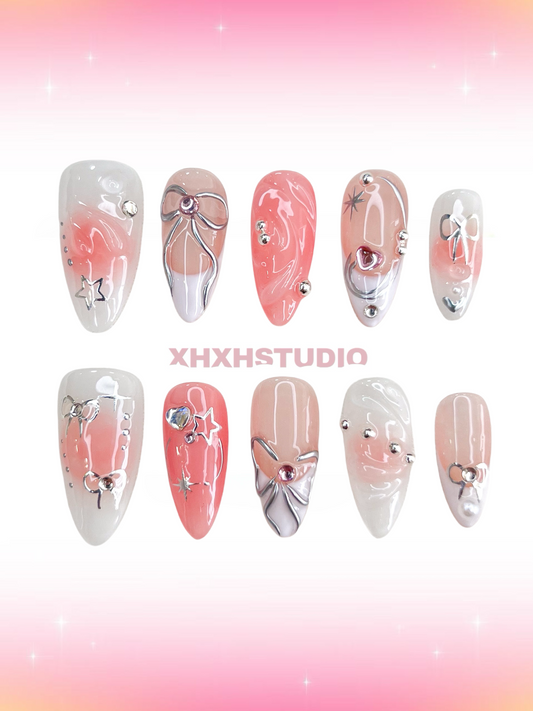 Pink Cherry Dream Nail Art