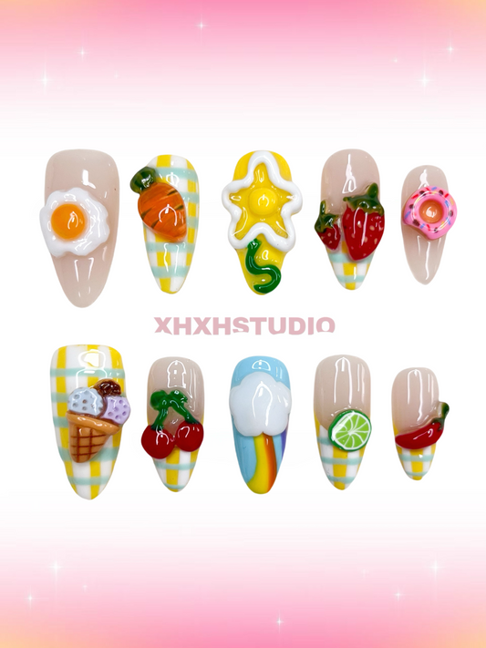Cute Food - themed Nail Art