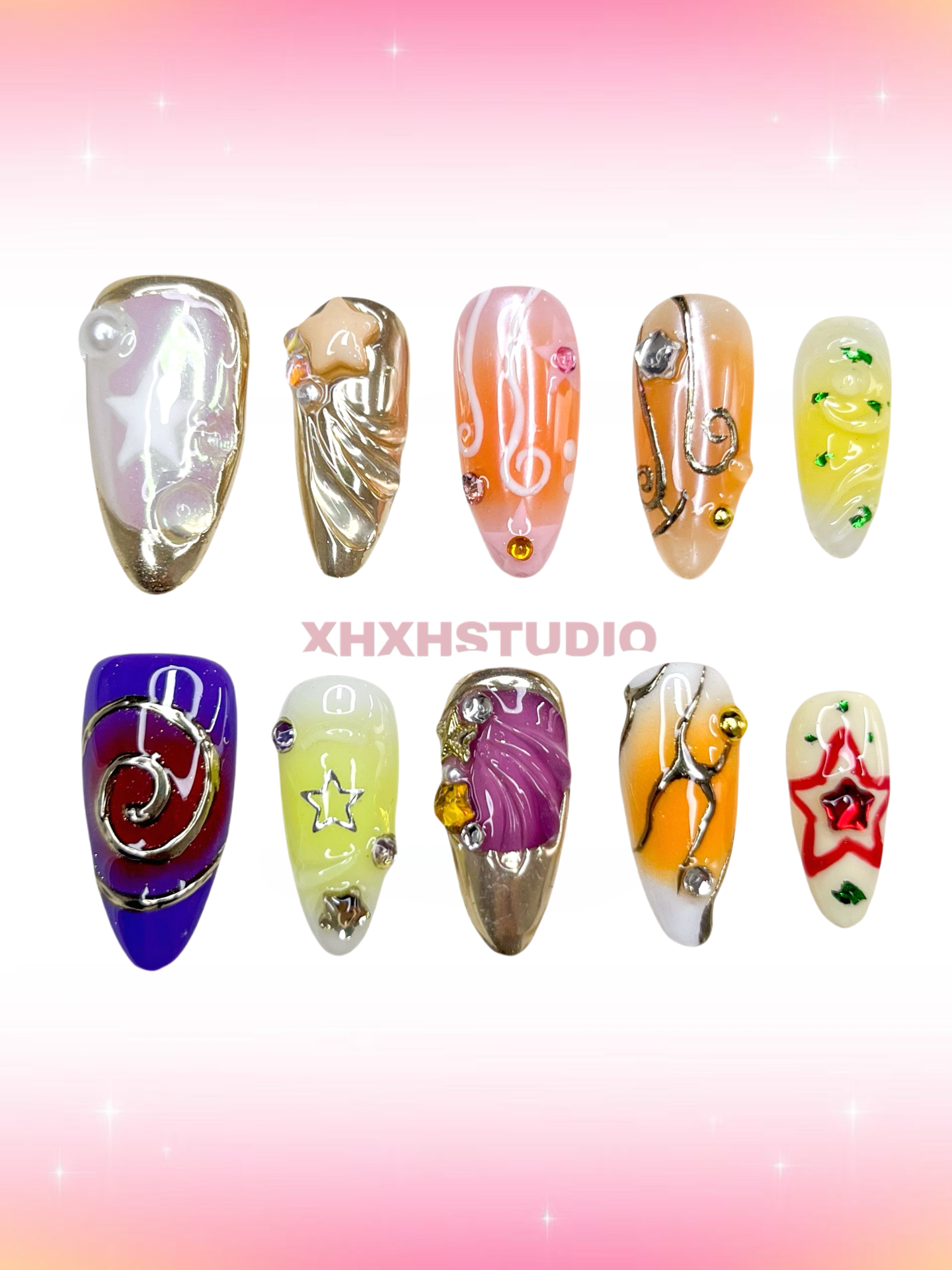 Fantasy Color Star - art Nail Art