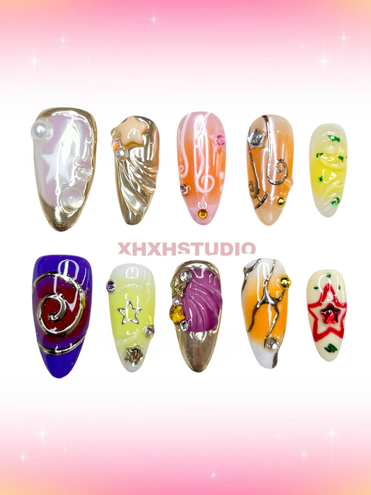 Fantasy Color Star - art Nail Art