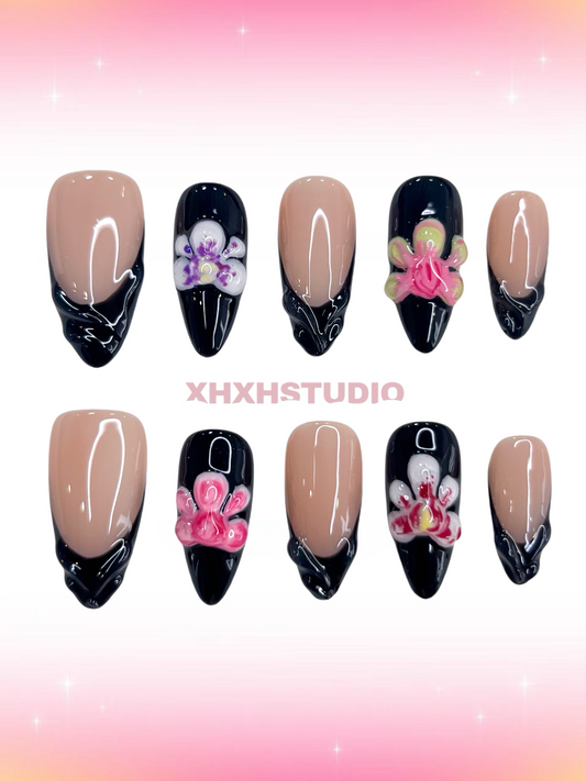 Nude - flower Reflective Color Nail Art