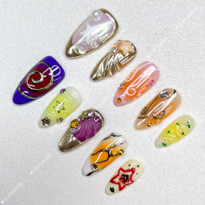 Fantasy Color Star - art Nail Art