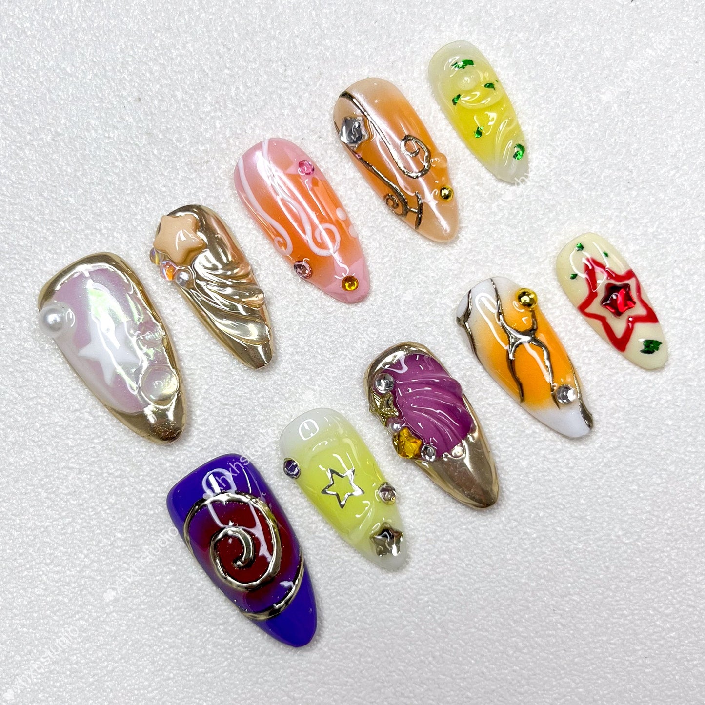 Fantasy Color Star - art Nail Art