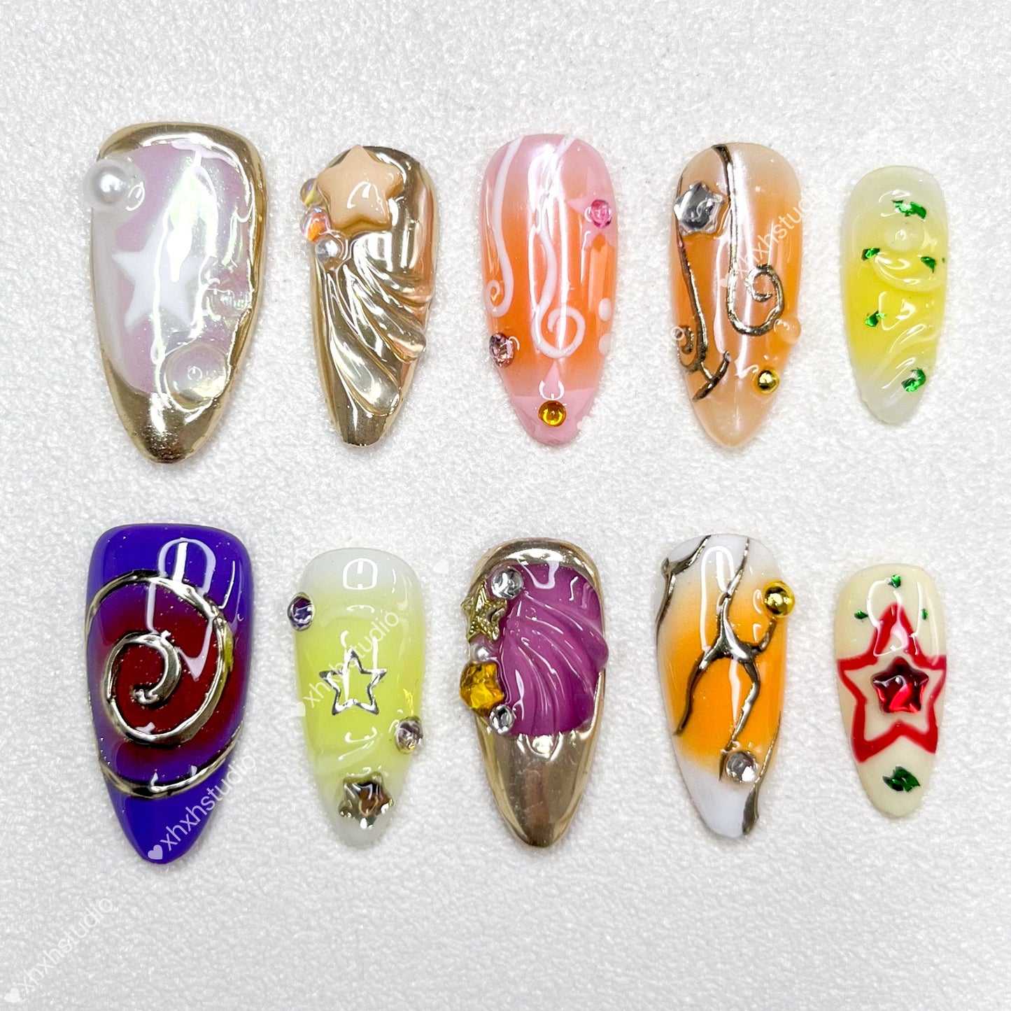 Fantasy Color Star - art Nail Art
