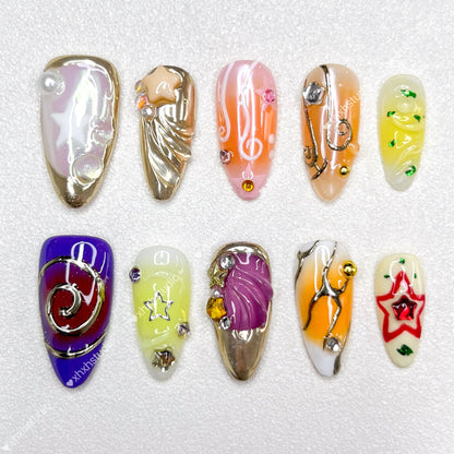 Fantasy Color Star - art Nail Art