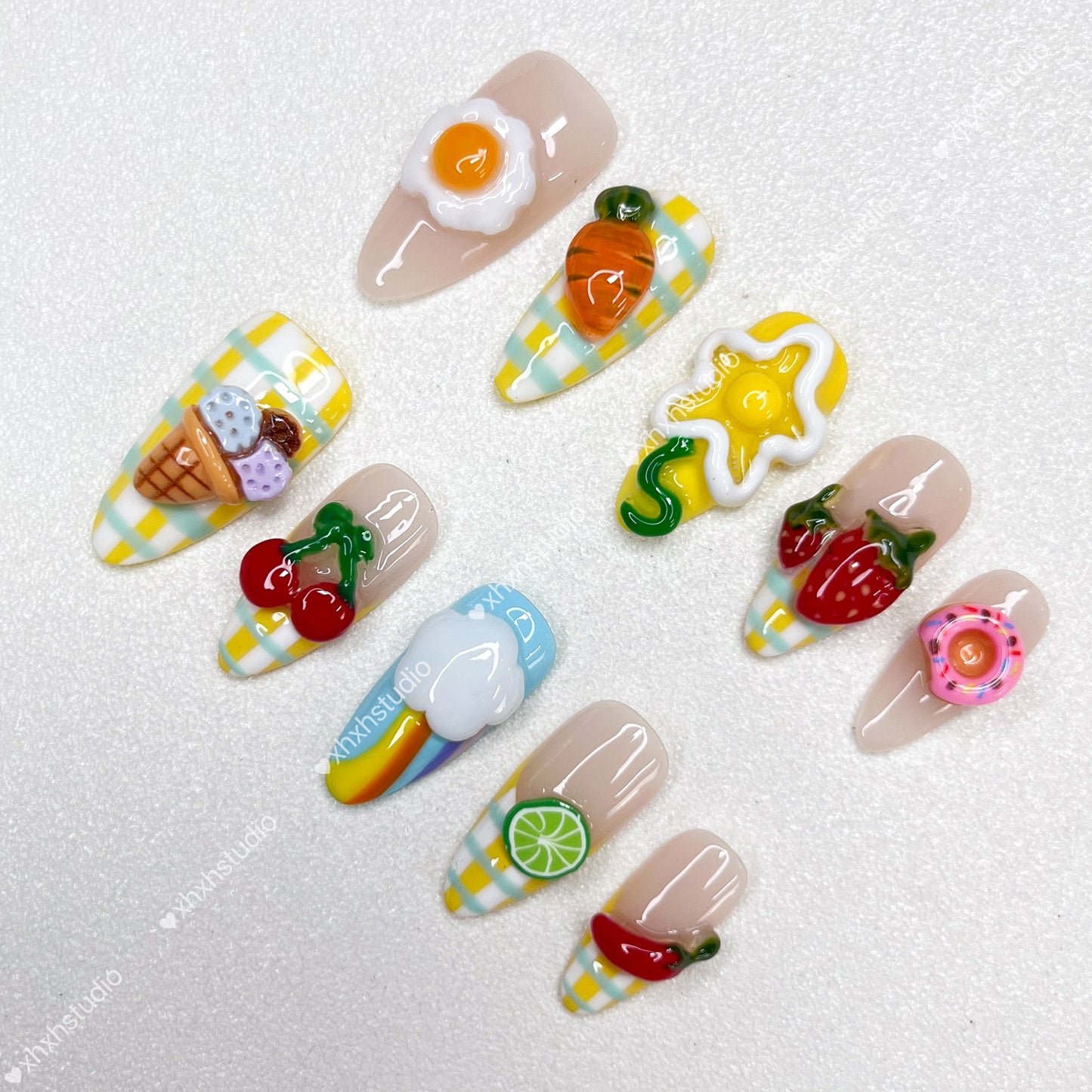 Cute Food - themed Nail Art