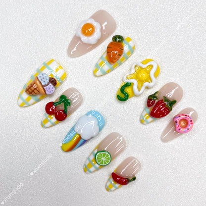 Cute Food - themed Nail Art