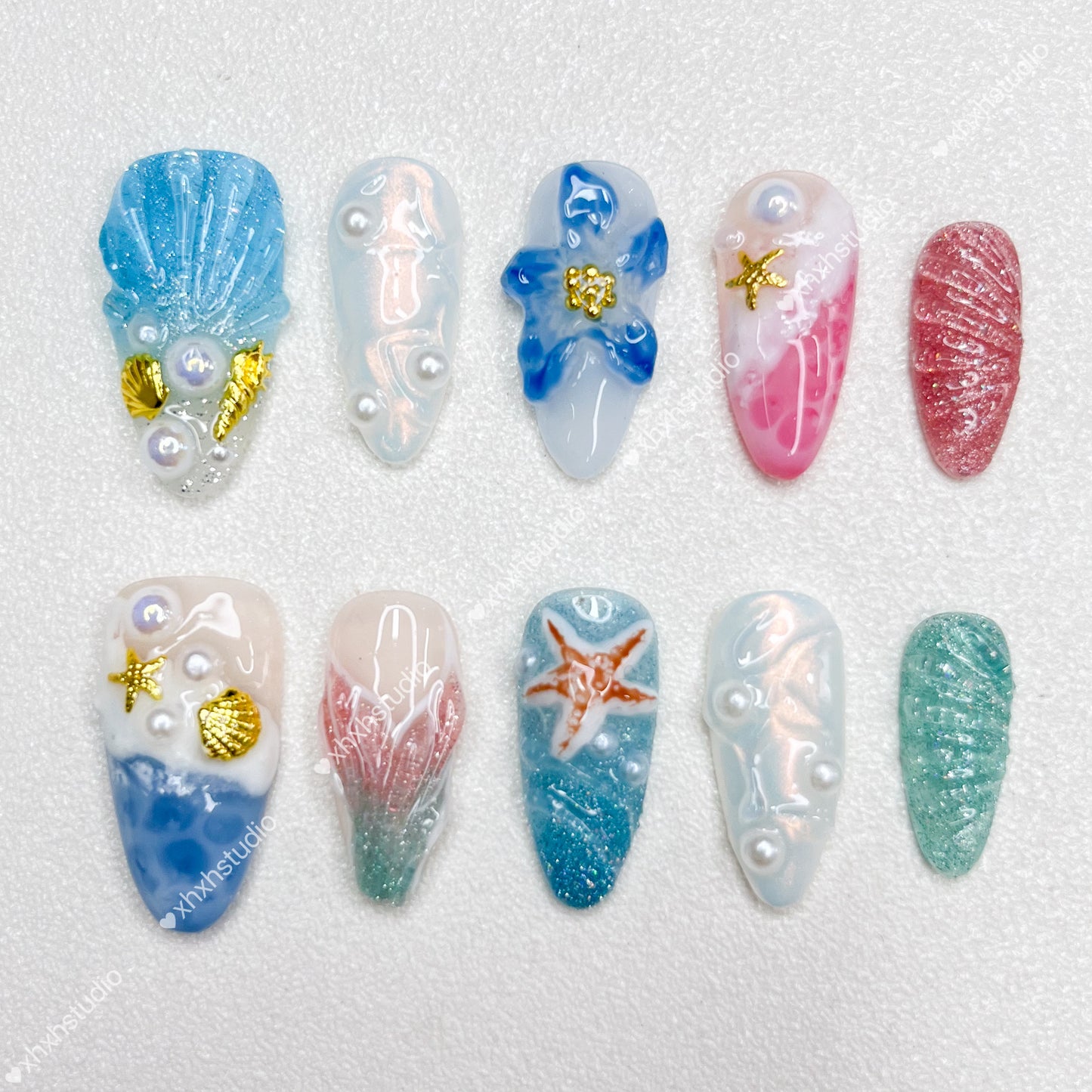 Ocean Dreamy Nail Art
