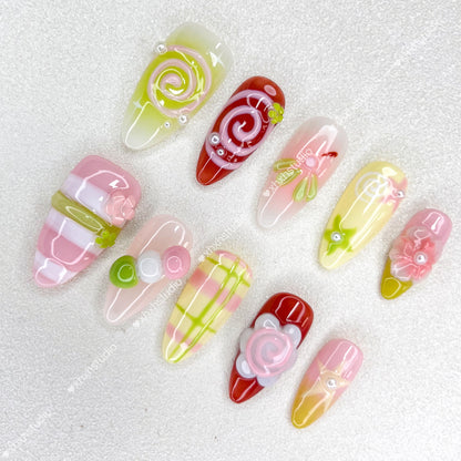 Colorful Sweet Fun Nail Art