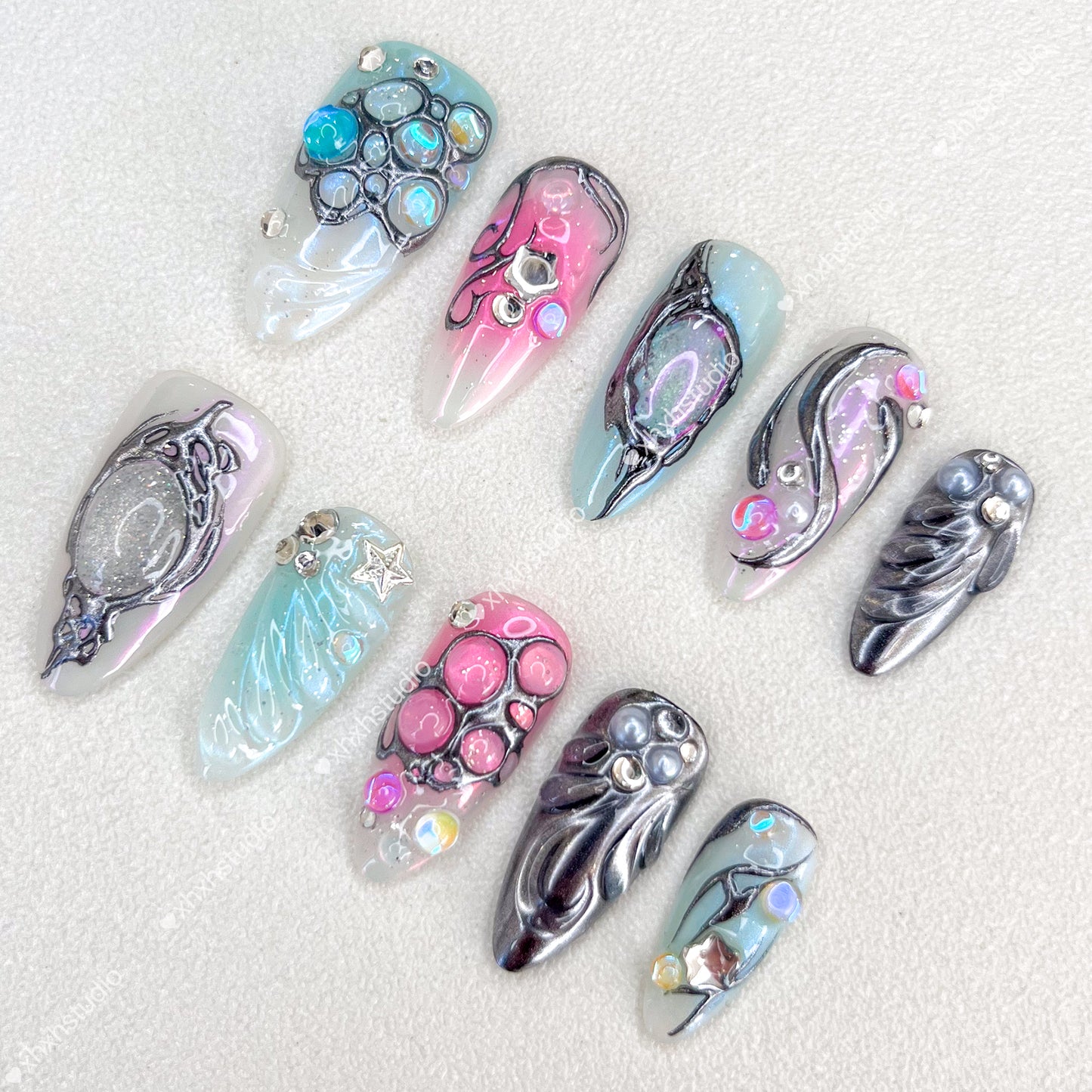 Fantasy Color Starlight Nail Art